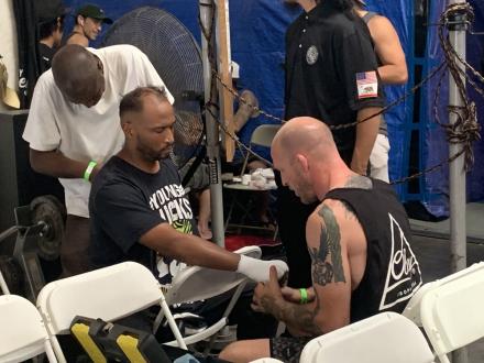 Adam Lynn wrapping up Anthony Wilkins