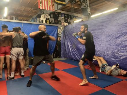 Jesse Herrera pre-fight warmup