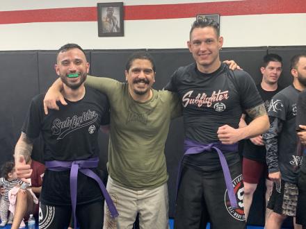 Me & the new purple belts
