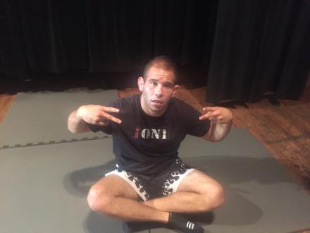 Mario Delgado warming up