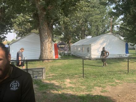 The corner tents