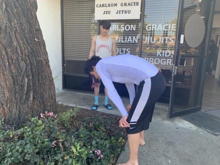Christian throwing up after his last match