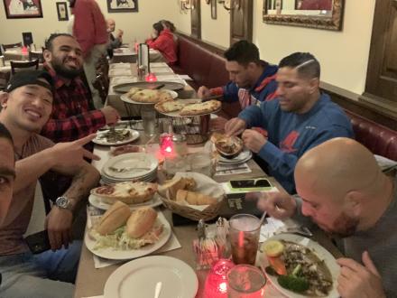 Dinner the night before the fights