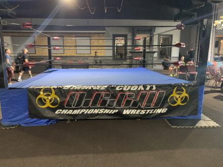 The OCCW pro wrestling ring