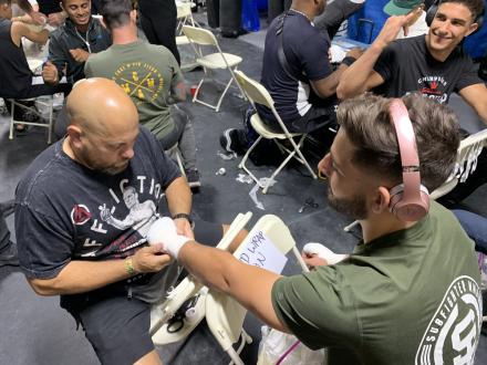 RJ getting wrapped up