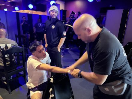 Sal getting wrapped up
