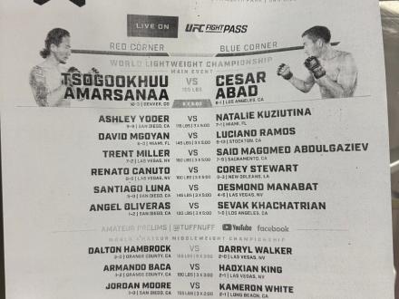 Fight card