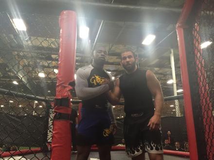 Mario Delgado w\ his opponent