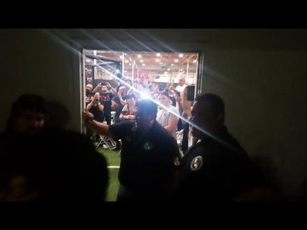 Getting ready to walk out