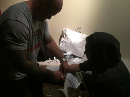 Angel getting wrapped up