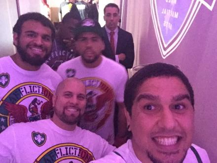 Pre-walkout group selfie