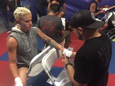 Kara getting wrapped up