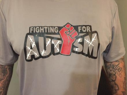 Awesome shirt by one of the fighters on the card