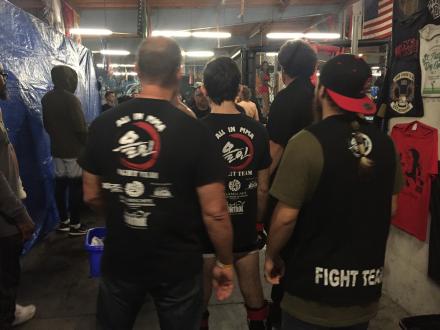 Hady Sukar getting ready to walk out for his fight
