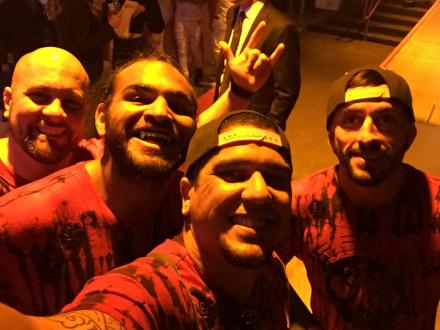 Pre-fight team selfie