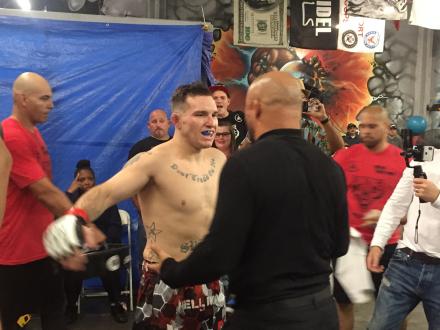 Jeff Sutton pre-fight inspection