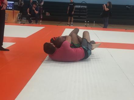 Tameem wins his third match via crucifix RNC